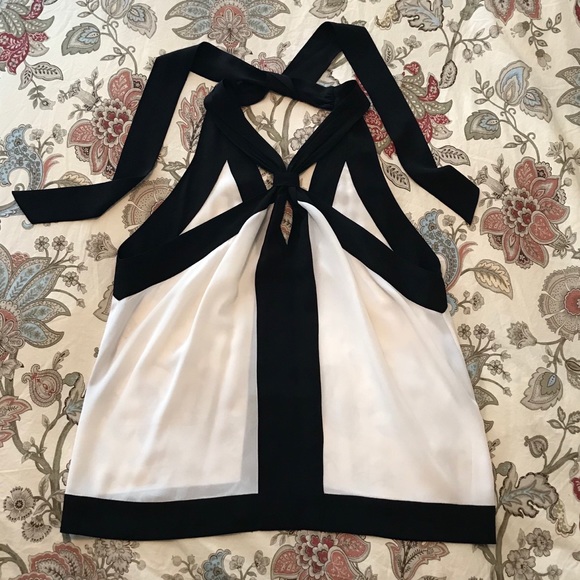 BCBGMAXAZRIA colorblock halter top - Picture 4 of 8